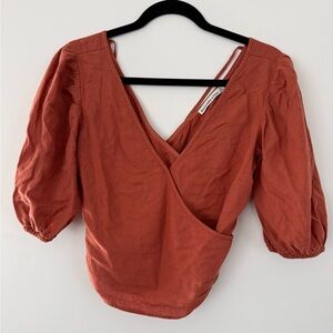 Abercrombie & Fitch Terracotta Wrap Blouse